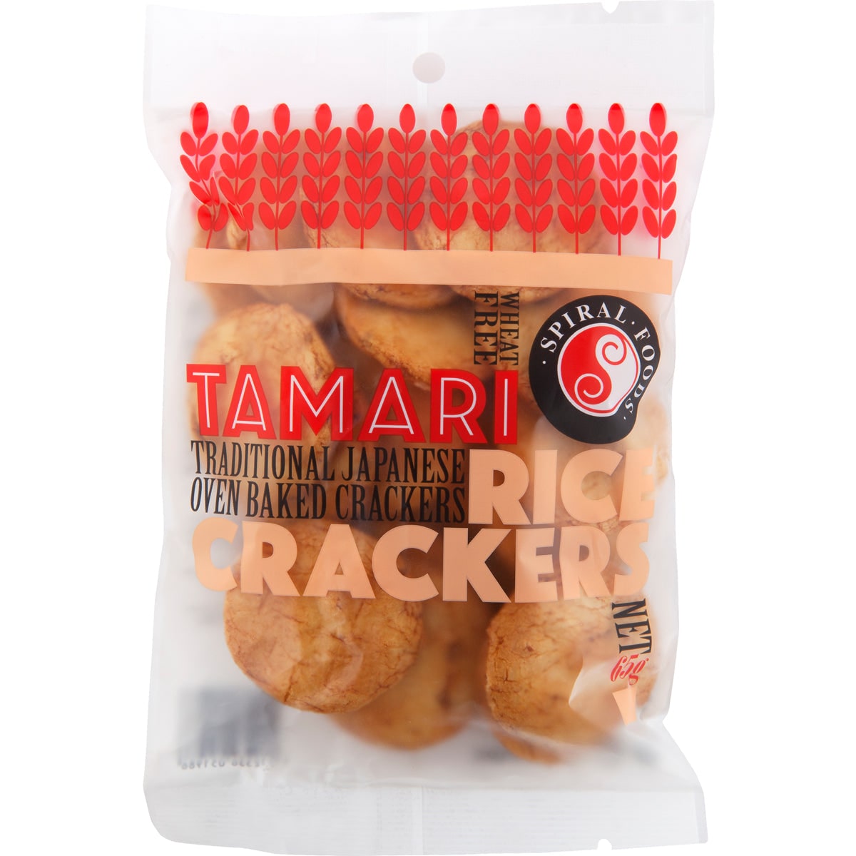 Spiral Tamari Rice Crackers 65G