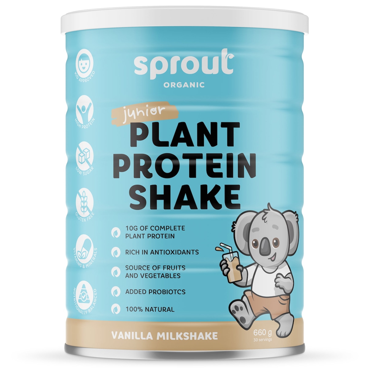 Sprout Organic Junior Plant Protein Shake Vanilla Milkshake 660g Australia