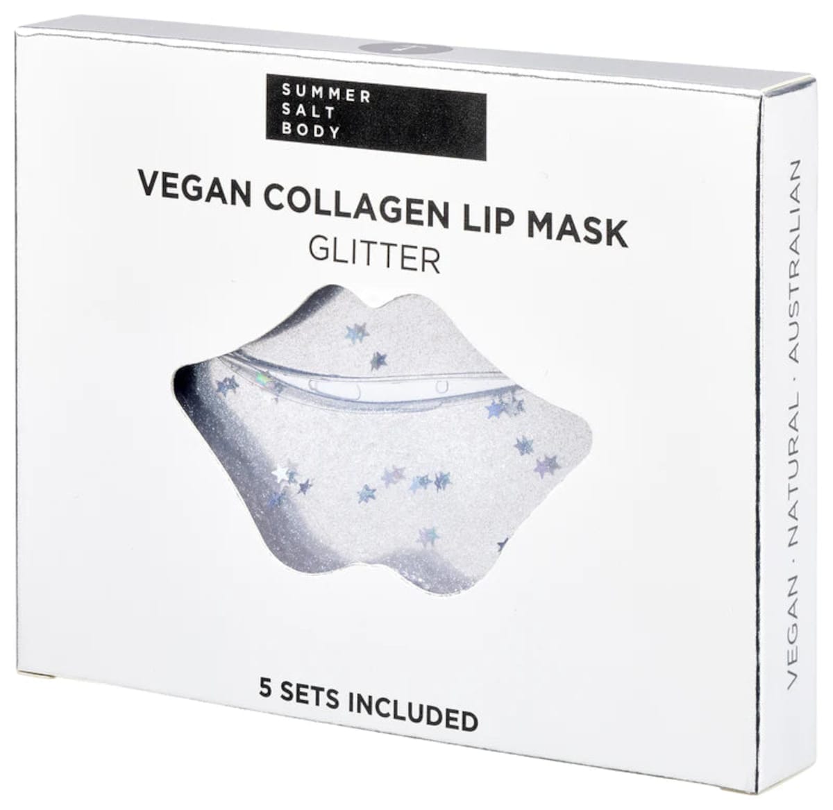 Summer Salt Body Vegan Collagen Lip Mask Set Glitter 5 Pack