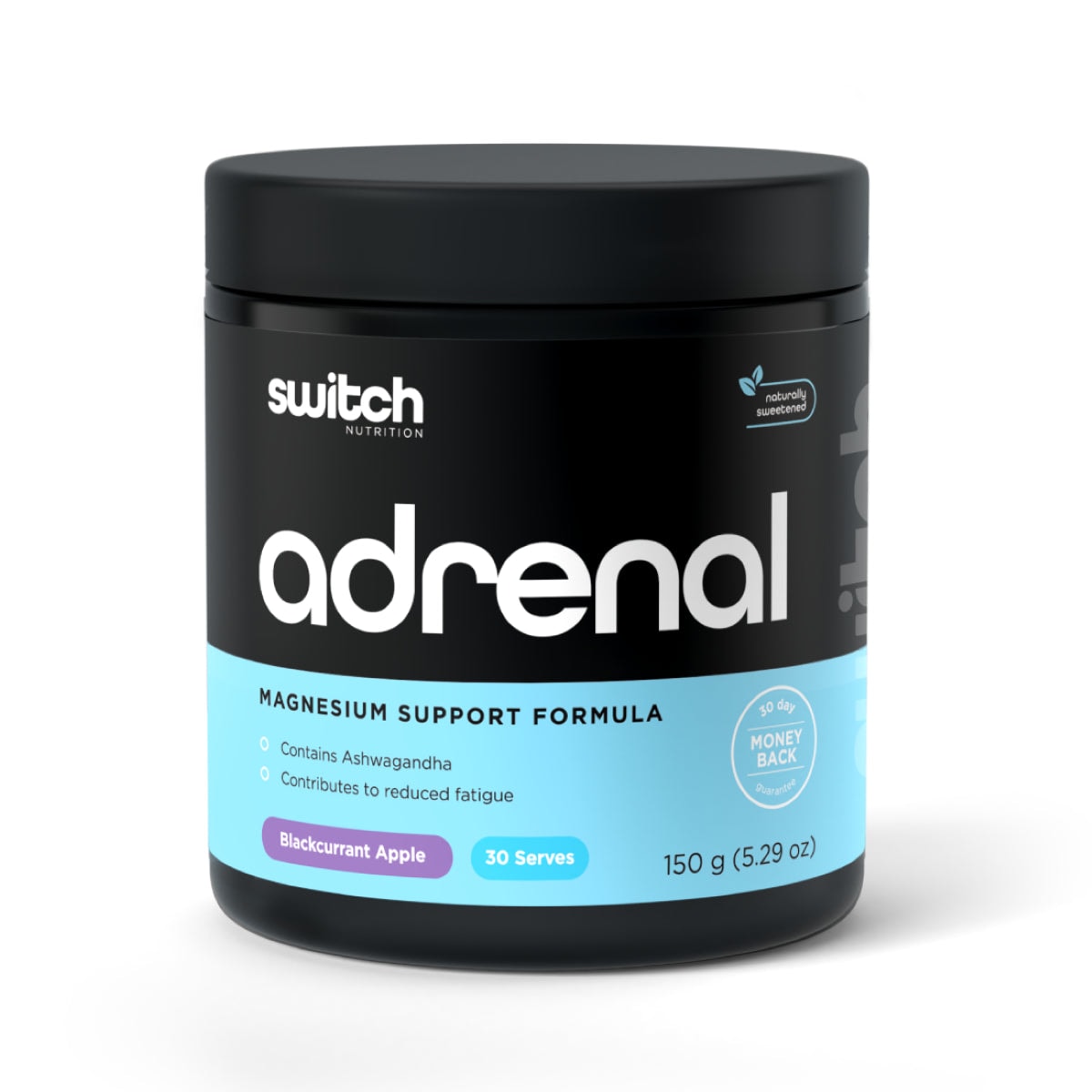 Switch Nutrition Adrenal Magnesium Support Formula Blackcurrant Apple 150g Australia