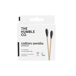 The Humble Co Natural Cotton Swabs - Black 100Pc