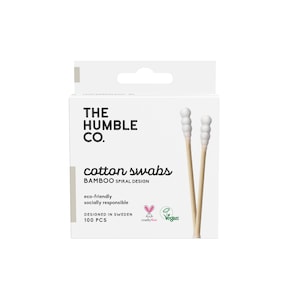 The Humble Co Natural Spiral Cotton Swabs - White 100Pc