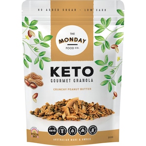 THE MONDAY FOOD CO Keto Granola Crunchy Peanut Butter 300g