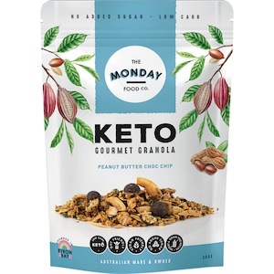 THE MONDAY FOOD CO Keto Granola Peanut Butter Chocolate Chip 300g