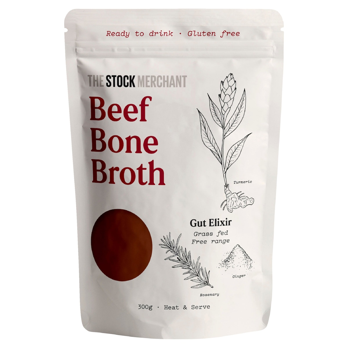 The Stock Merchant Ready To Drink Beef Bone Broth 300g