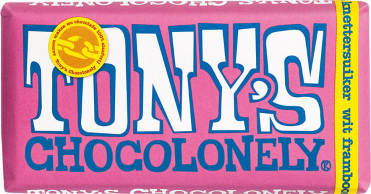 Tony's Chocolonely White Raspberry Popping Candy 180g