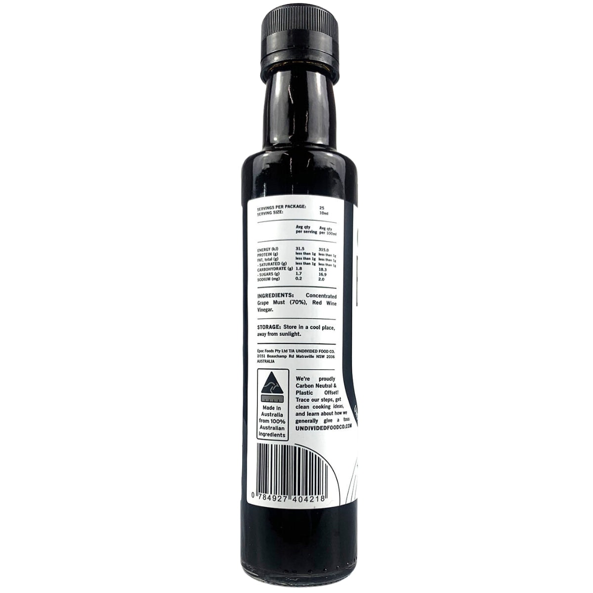 Undivided Food Co GOOD Balsamic Vinegar 250ml