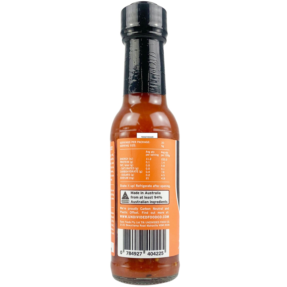 Undivided Food Co GOOD Sauce Hot Habanero 150ml