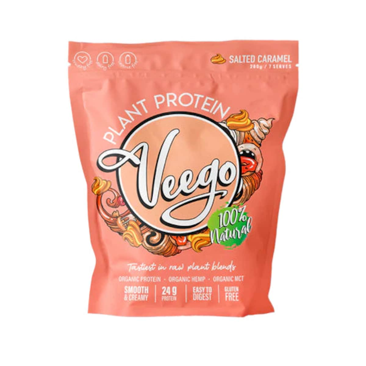 Veego Plant Protein Powder Salted Caramel 280G