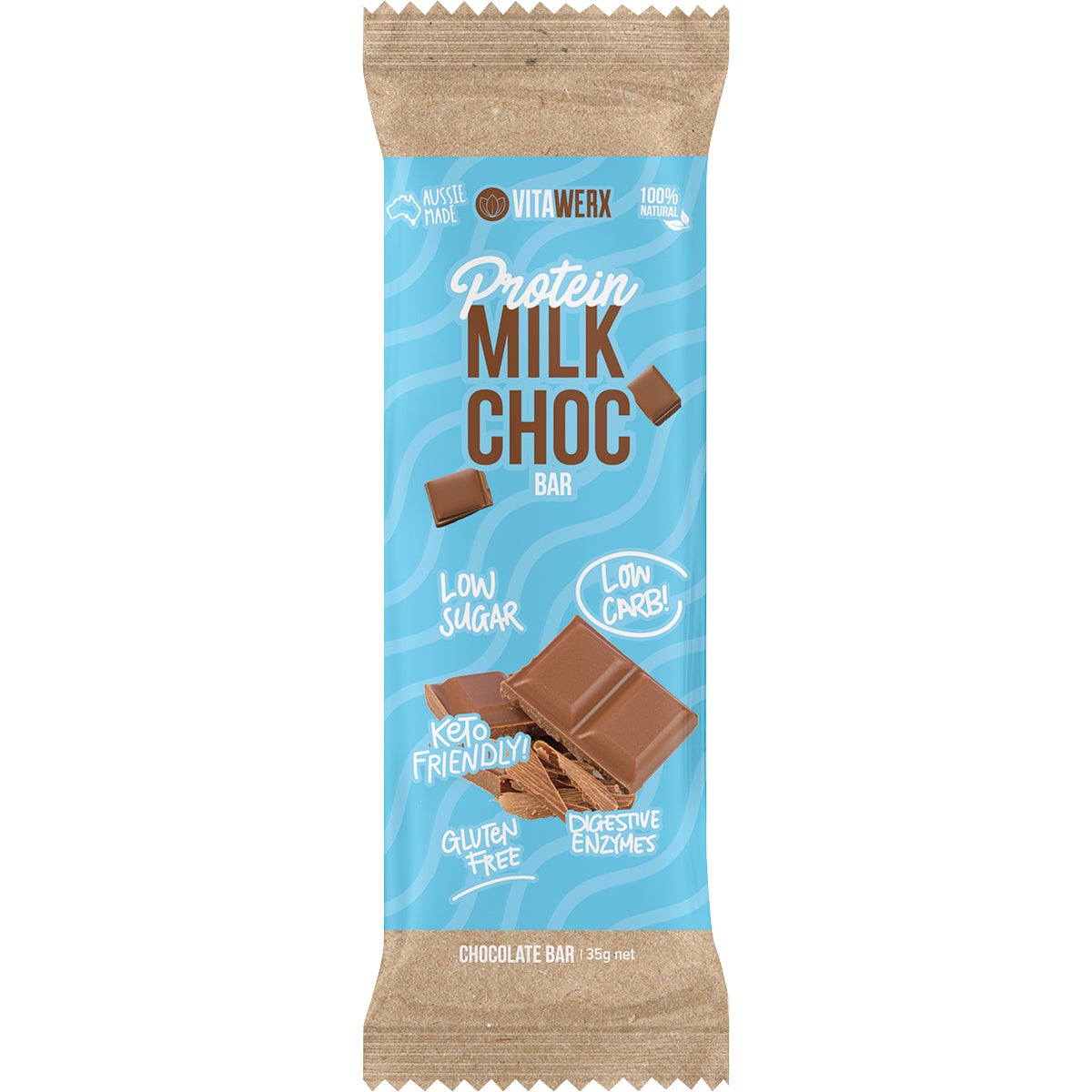 Vitawerx Protein Milk Chocolate Bar 12 X 35G