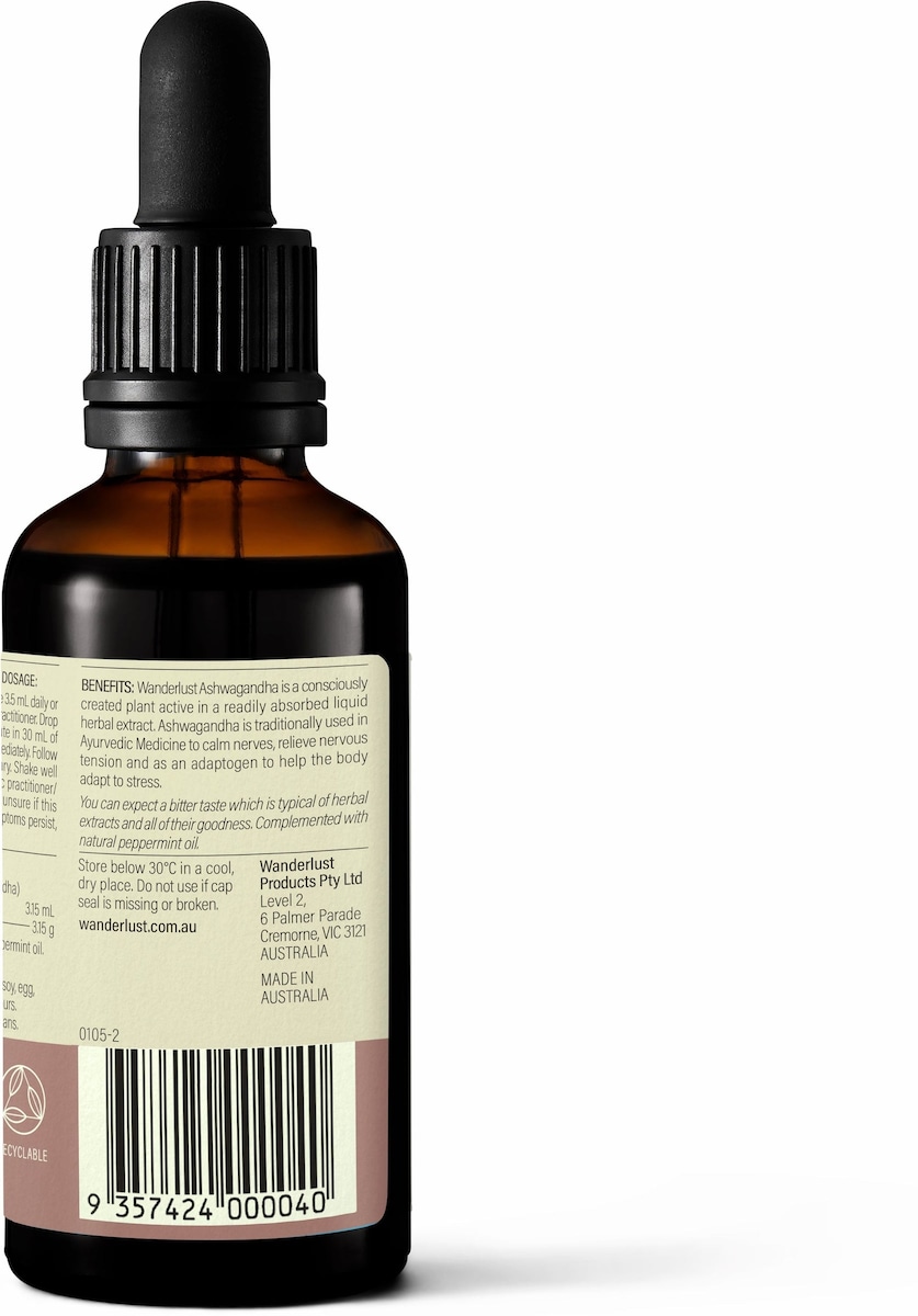 Wanderlust Ashwagandha Drops 90ml