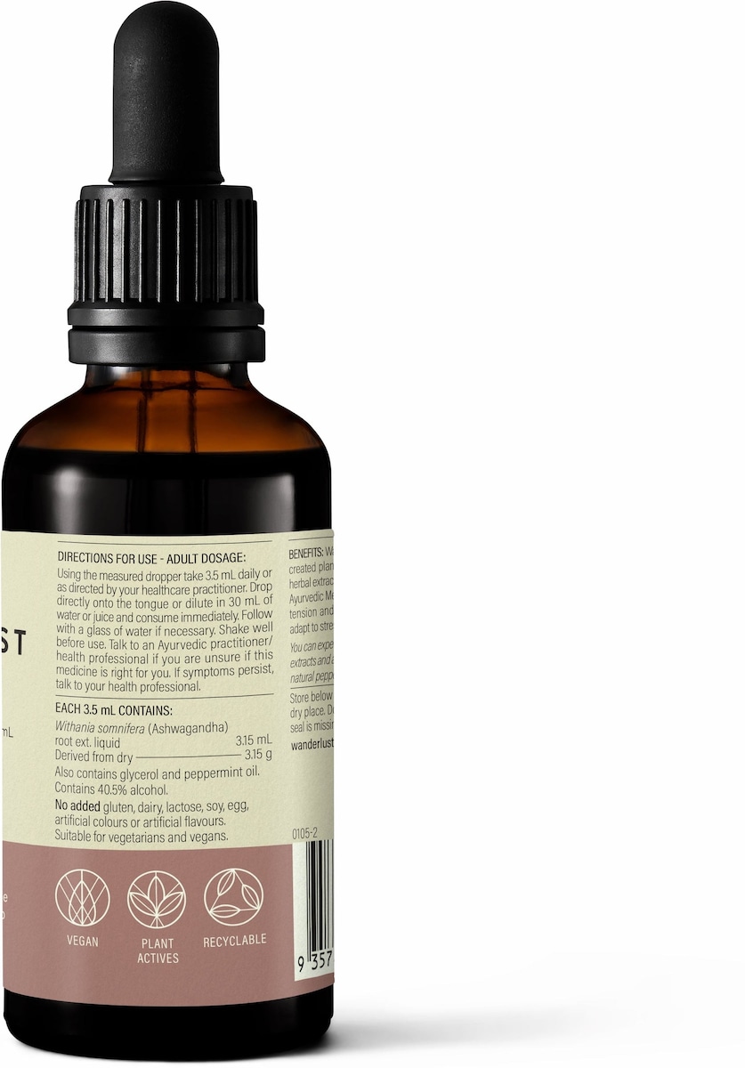 Wanderlust Ashwagandha Drops 90ml