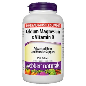 Webber Naturals Calcium Magnesium & Vitamin D 250 Tablets