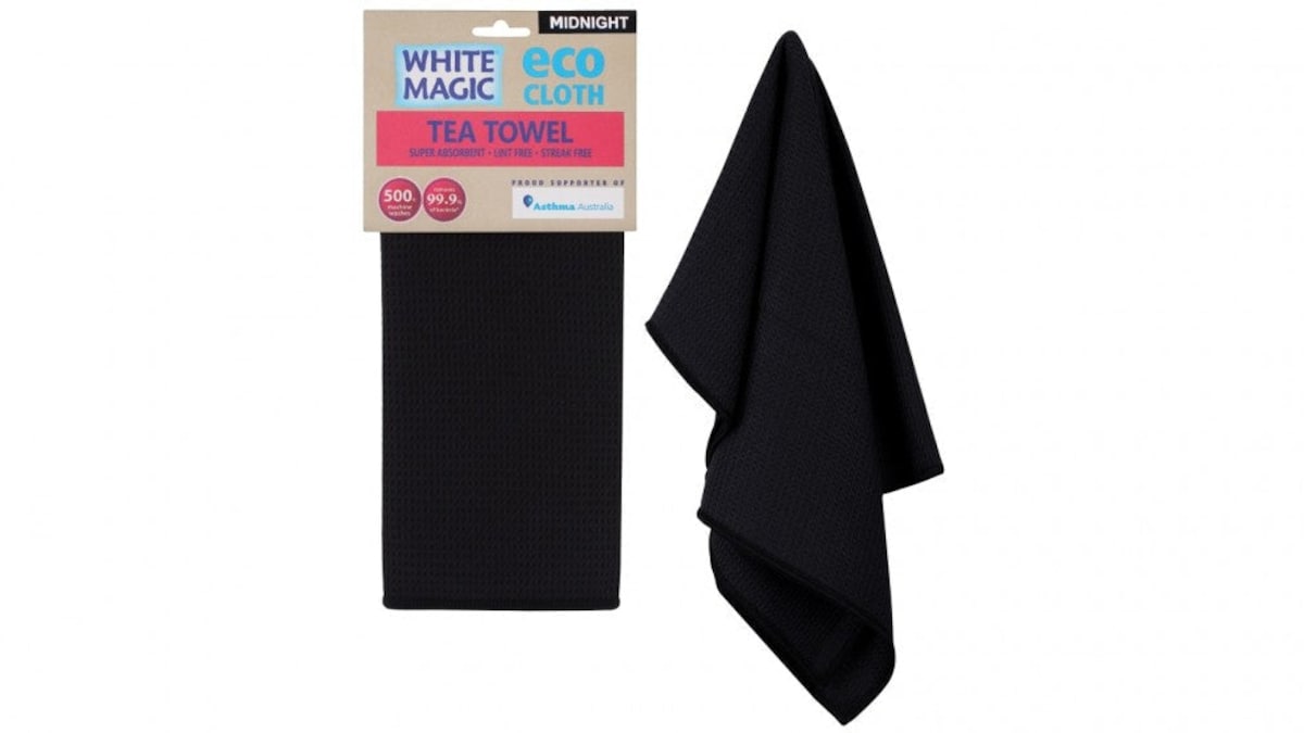 White Magic Eco Cloth Tea Towel Midnight 1 Pack