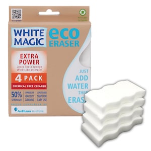 White Magic Eraser Sponge Extra Power 4 Pack