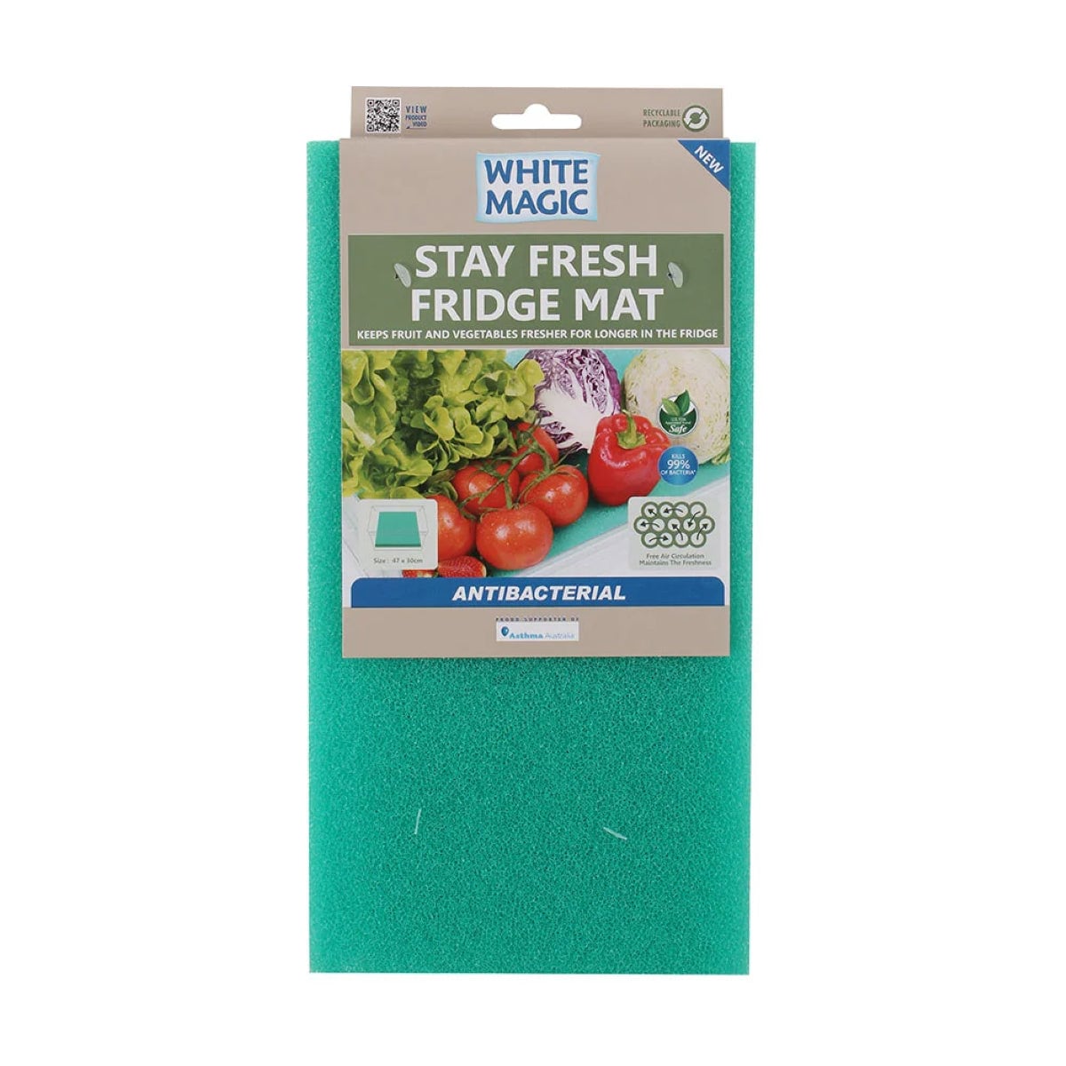 White Magic Stay Fresh Fridge Mat 1 Pack
