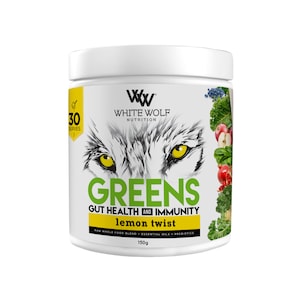 White Wolf Nutrition Greens Gut Health & Immunity Lemon Twist 150g