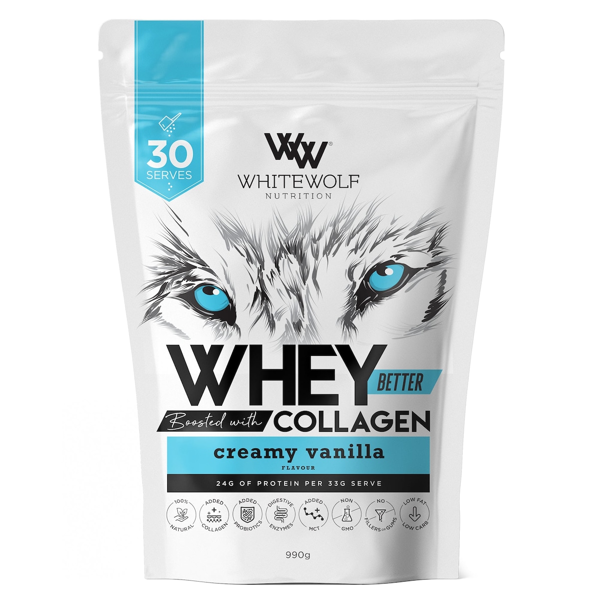 White Wolf Nutrition Whey Better Protein Creamy Vanilla 990g Australia