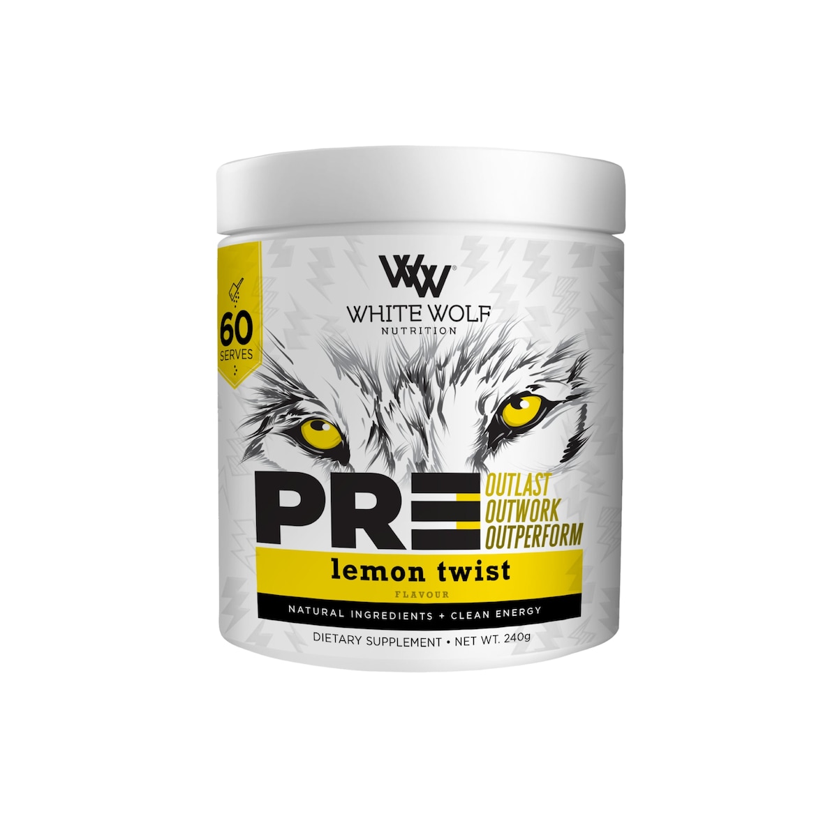 White Wolf Nutrition Preworkout Lemon Twist 250G