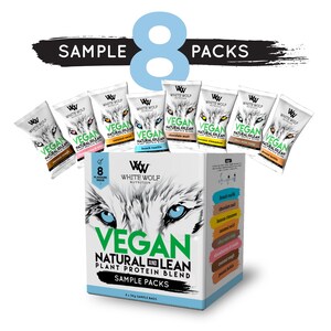 White Wolf Nutrition Vegan Natural+Lean Protein Sample Box 8 X 30g