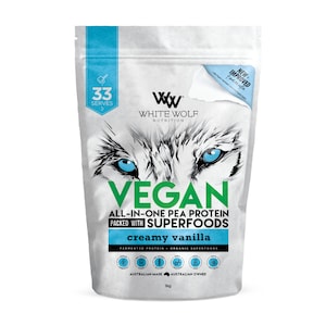 White Wolf Nutrition Vegan Protein With Superfoods Creamy Vanilla 1Kg