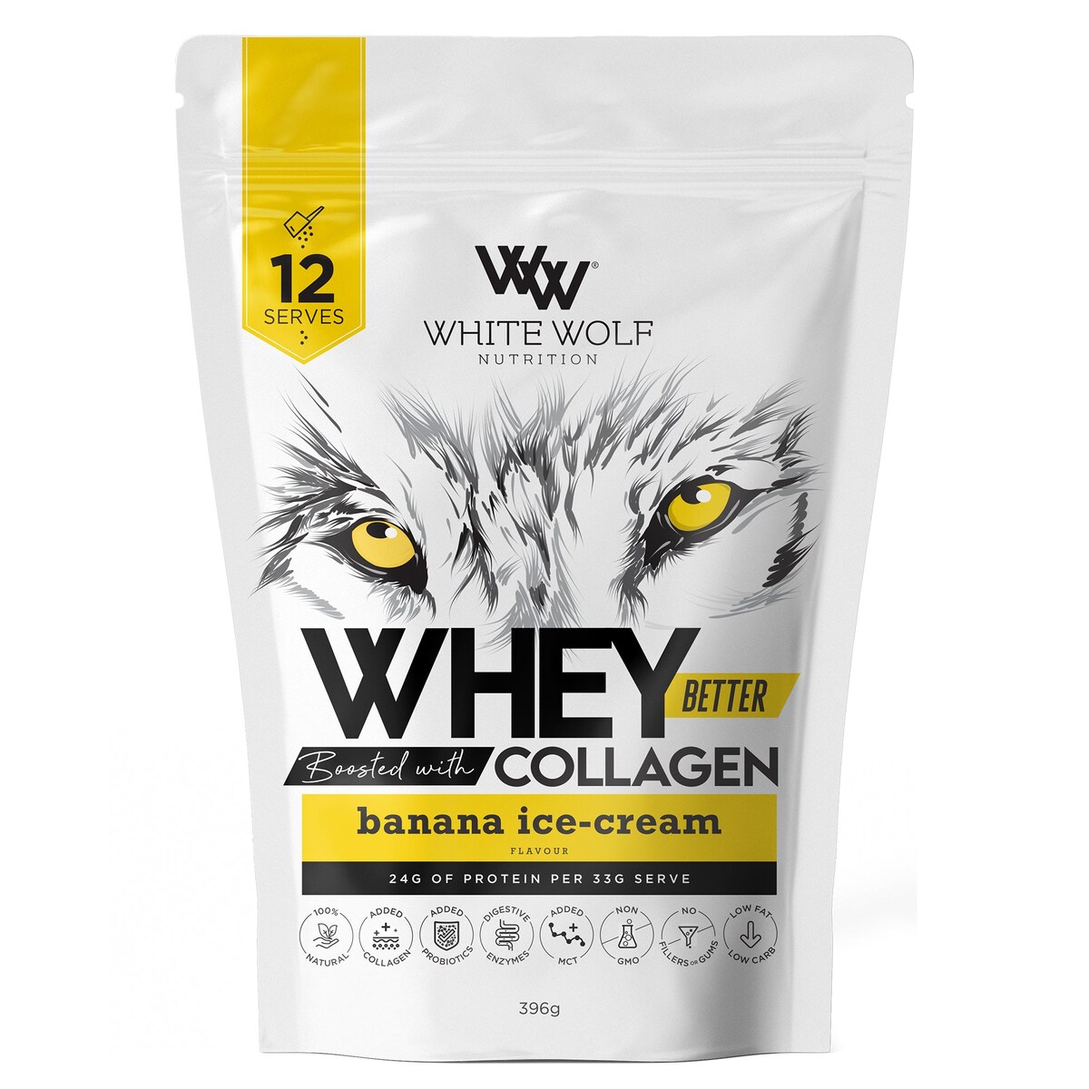 White Wolf Nutrition Whey Better Protein Banna Ice Cream 396g
