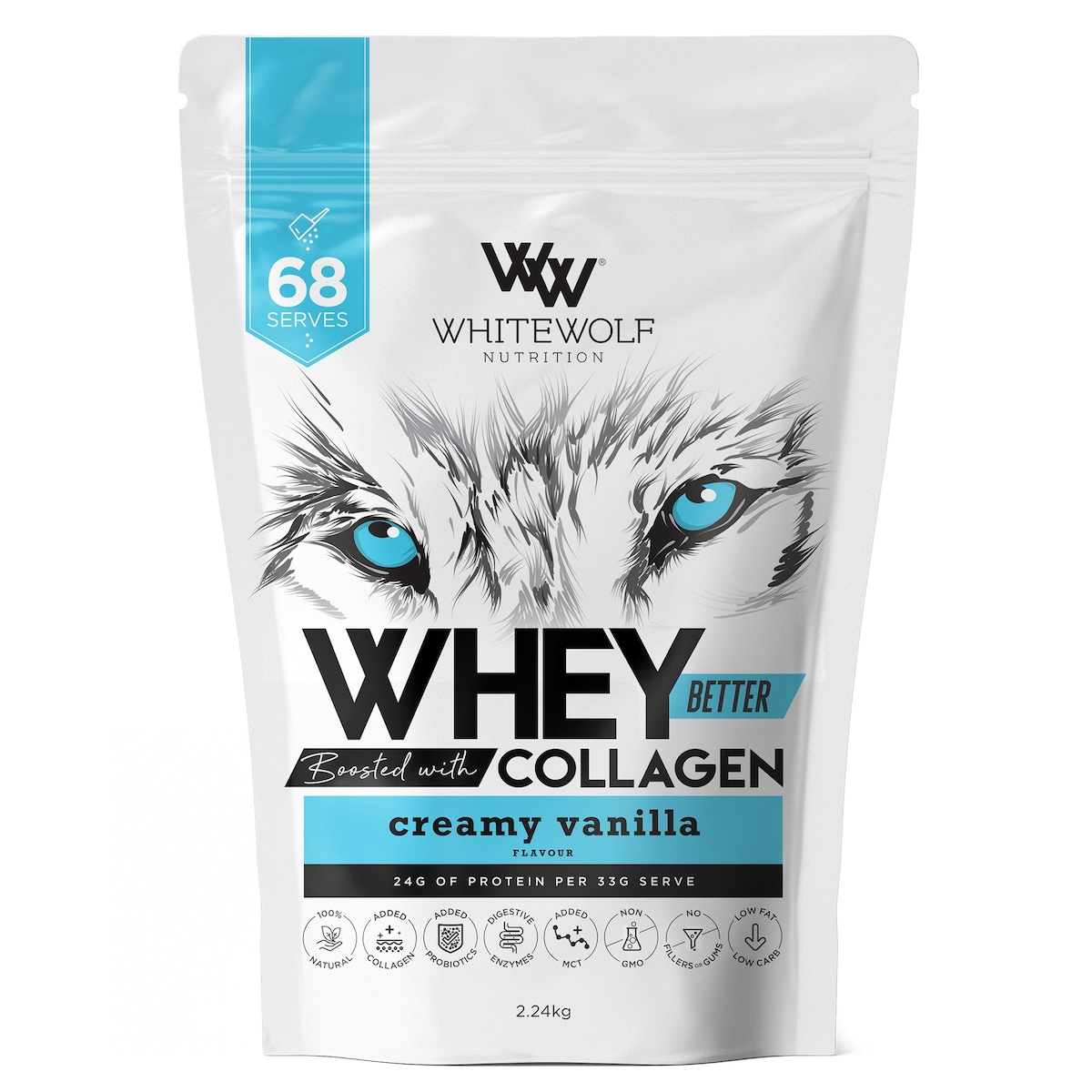 White Wolf Nutrition Whey Better Protein Creamy Vanilla 2.24kg Australia