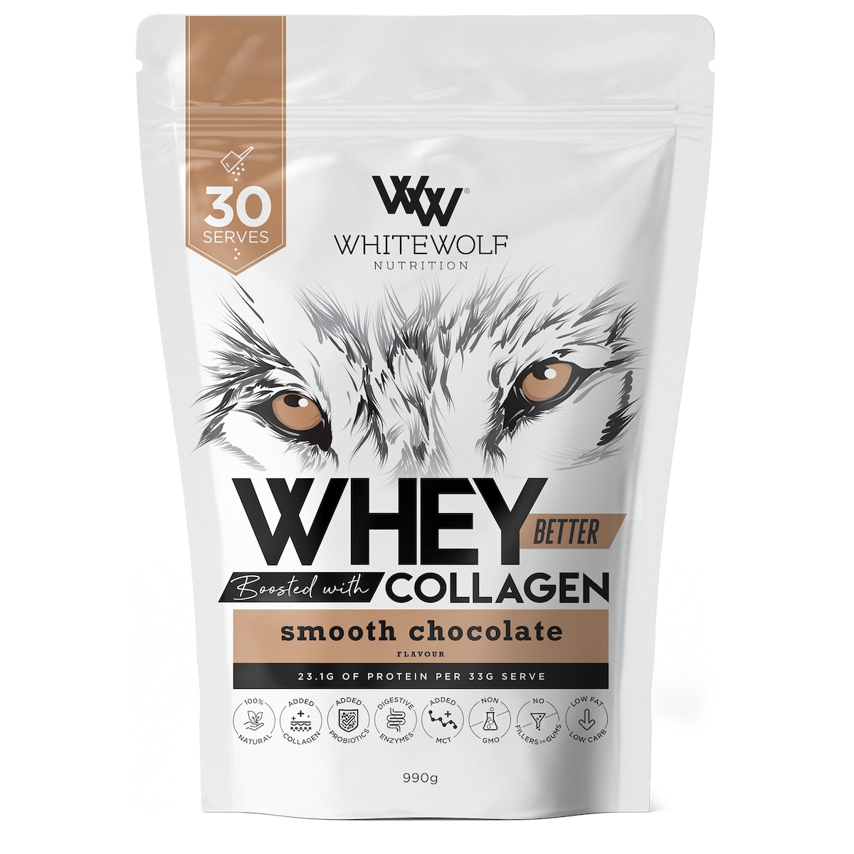 White Wolf Nutrition Whey Better Protein Smooth Chocolate 990g