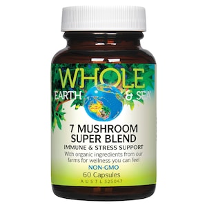 Whole Earth and Sea 7 Mushroom Super Blend 60 Capsules