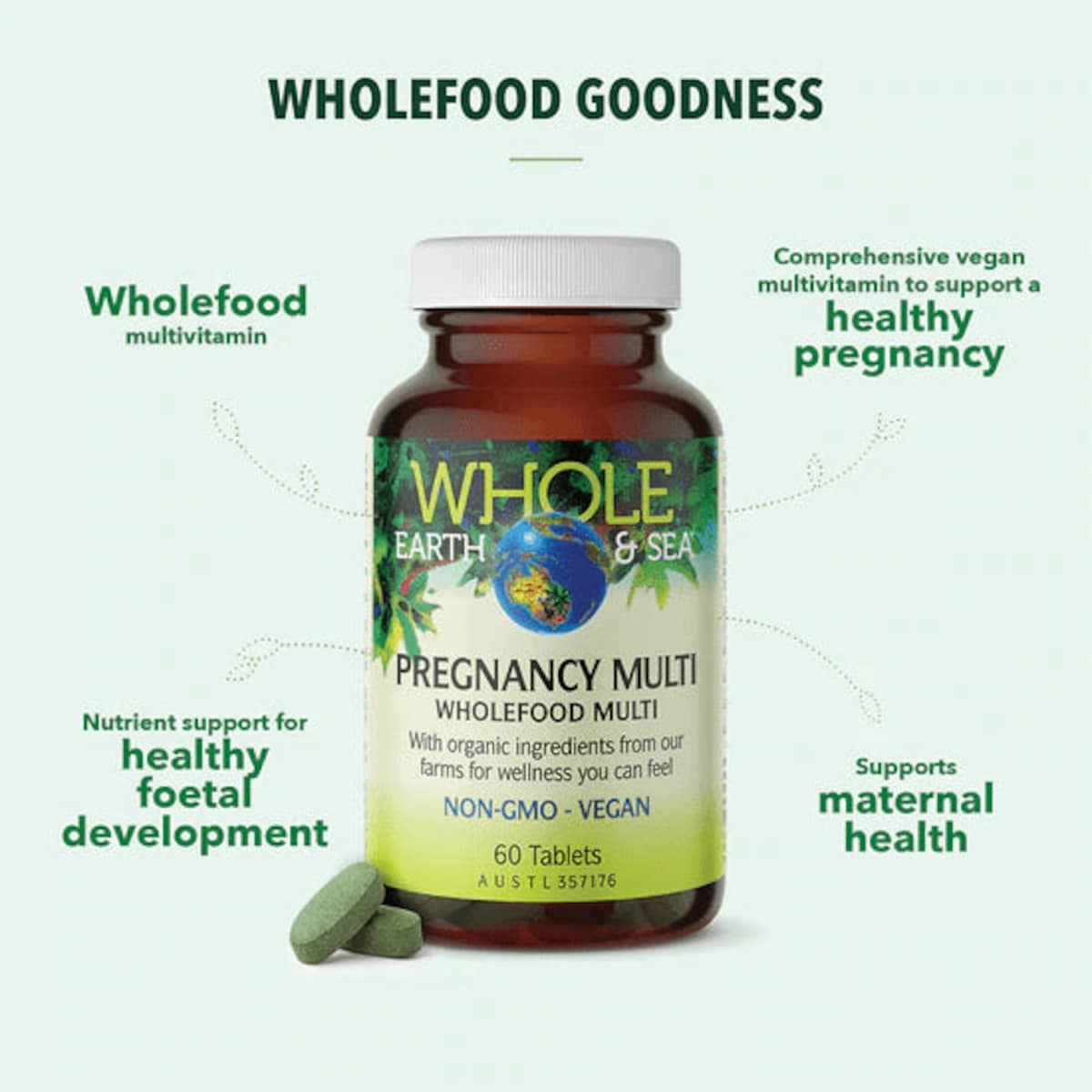 Whole Earth and Sea Pregnancy Multi 60 tablets