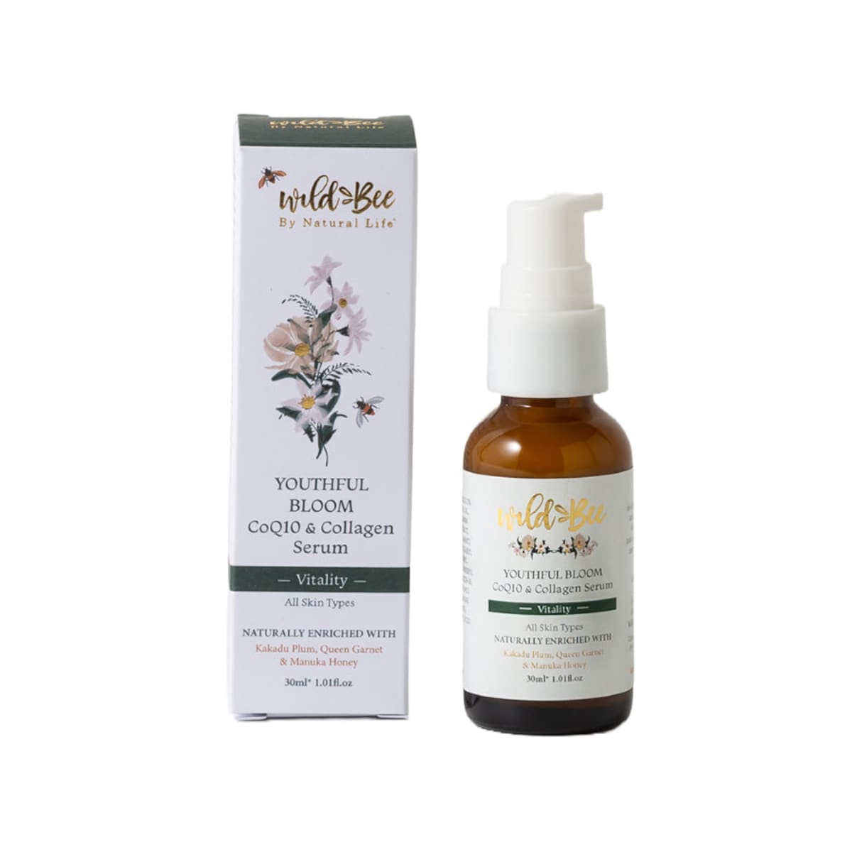 Wild Bee Youthful Bloom - CoQ10 & Collagen Serum 30ml