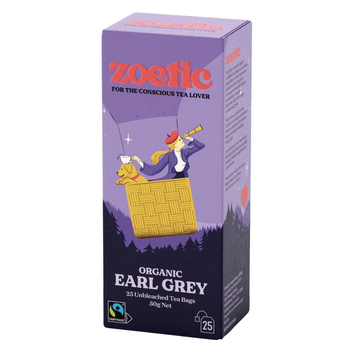 Zoetic Organic Earl Grey Tea - 25 Tea Bags