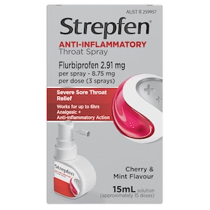 Strepfen Throat Spray with Anti-inflammatory Action Cherry & Mint Flavour 15ml