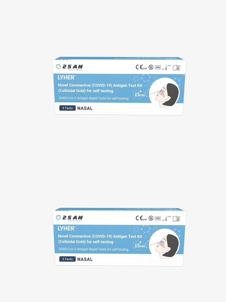 2San Lyher Covid Rapid Antigen Tests 5 Pack x 2