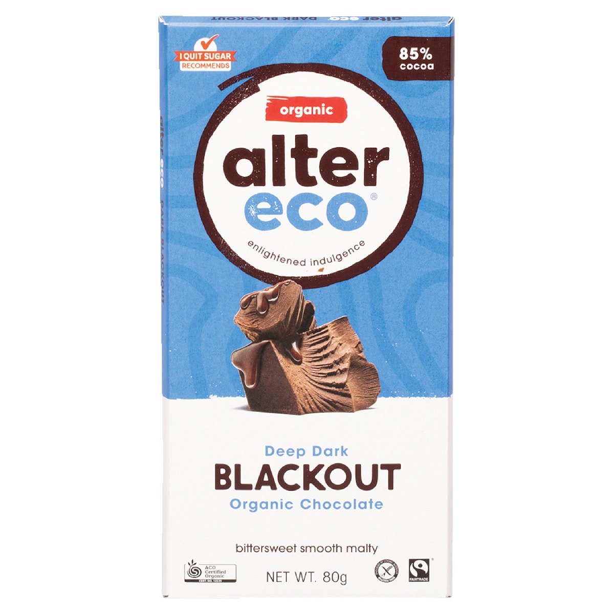Alter Eco Organic Dark Chocolate Blackout 80G