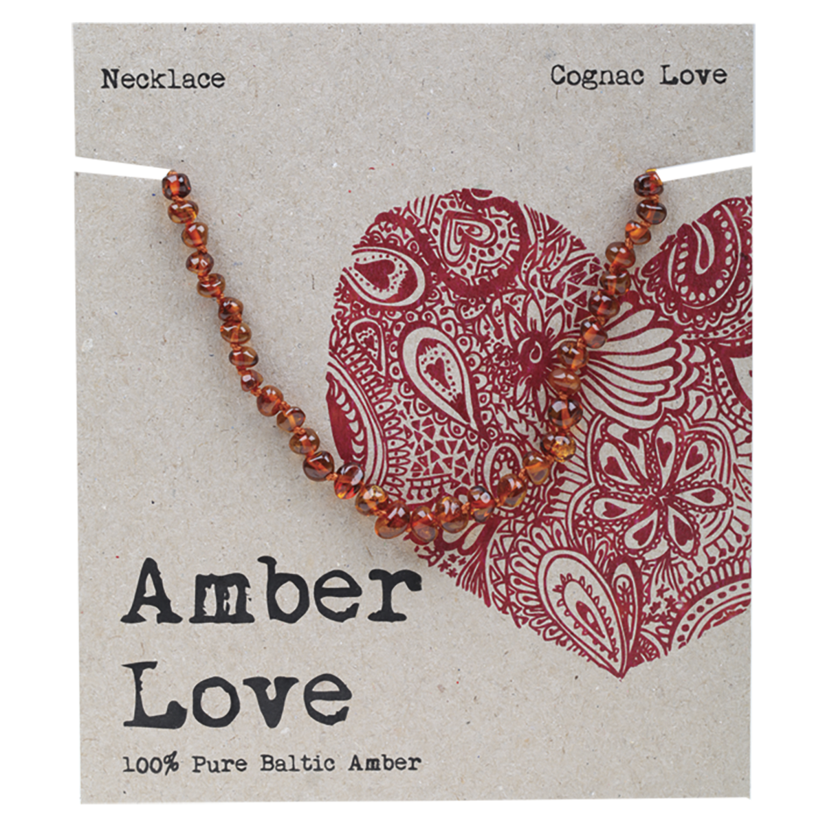 Amber Love Baltic Amber Children's Necklace Cognac
