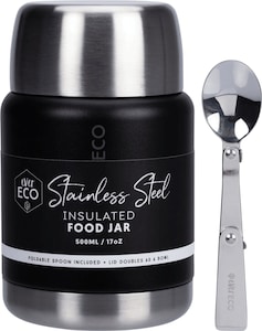 Ever Eco Insulated Stainless Steel Food Jar Onyx 500ml