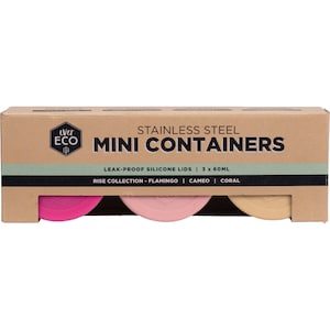 Ever Eco Stainless Steel Mini Containers Rise 3 x 60 ml