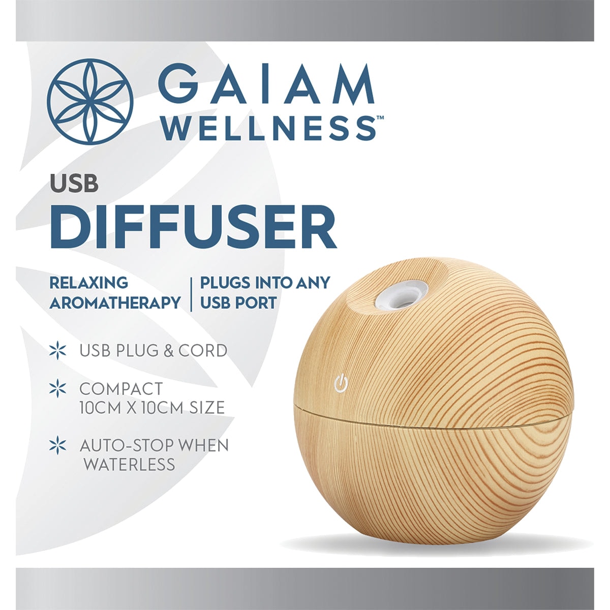 Gaiam Diffuser with USB 10cm x 10cm