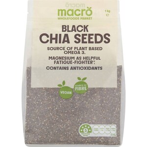 Macro Black Chia Seeds 1kg