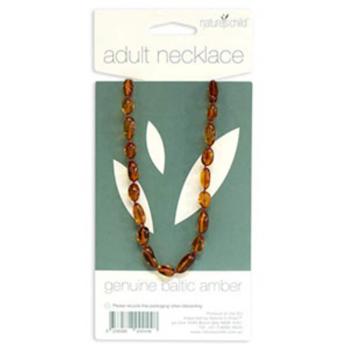 Nature's Child Amber Adult Necklace Cognac