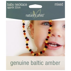 Nature's Child Amber Baby Necklace Mixed Colours