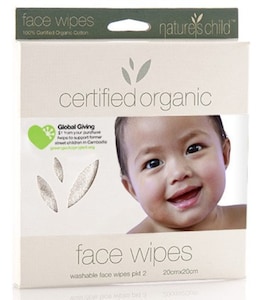 Nature's Child Organic Washable Face Wipes 2 Pack