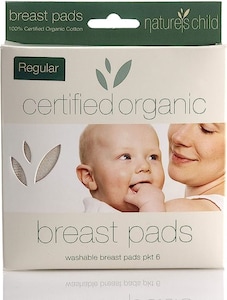 Nature's Child Organic Reusable Breast Pads Regular 6 Pack