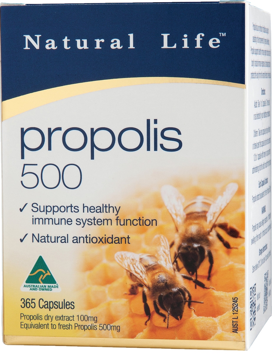 Natural Life Propolis 500mg 365 Capsules | Healthylife Australia