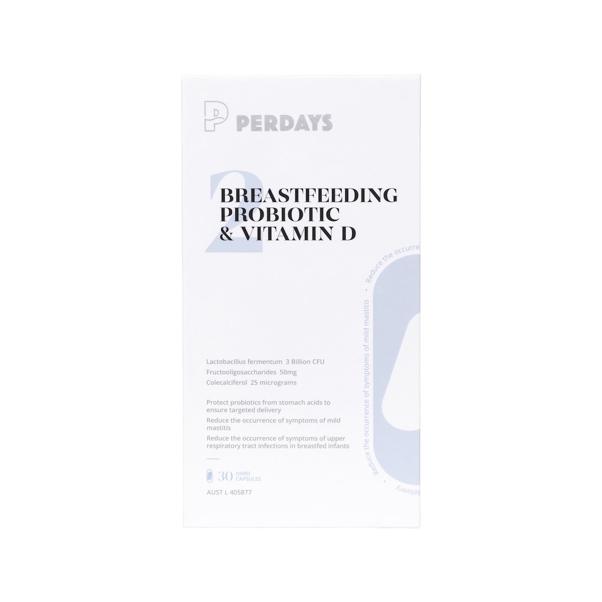 Perdays Breastfeeding Probiotic & Vitamin D 30 Capsules