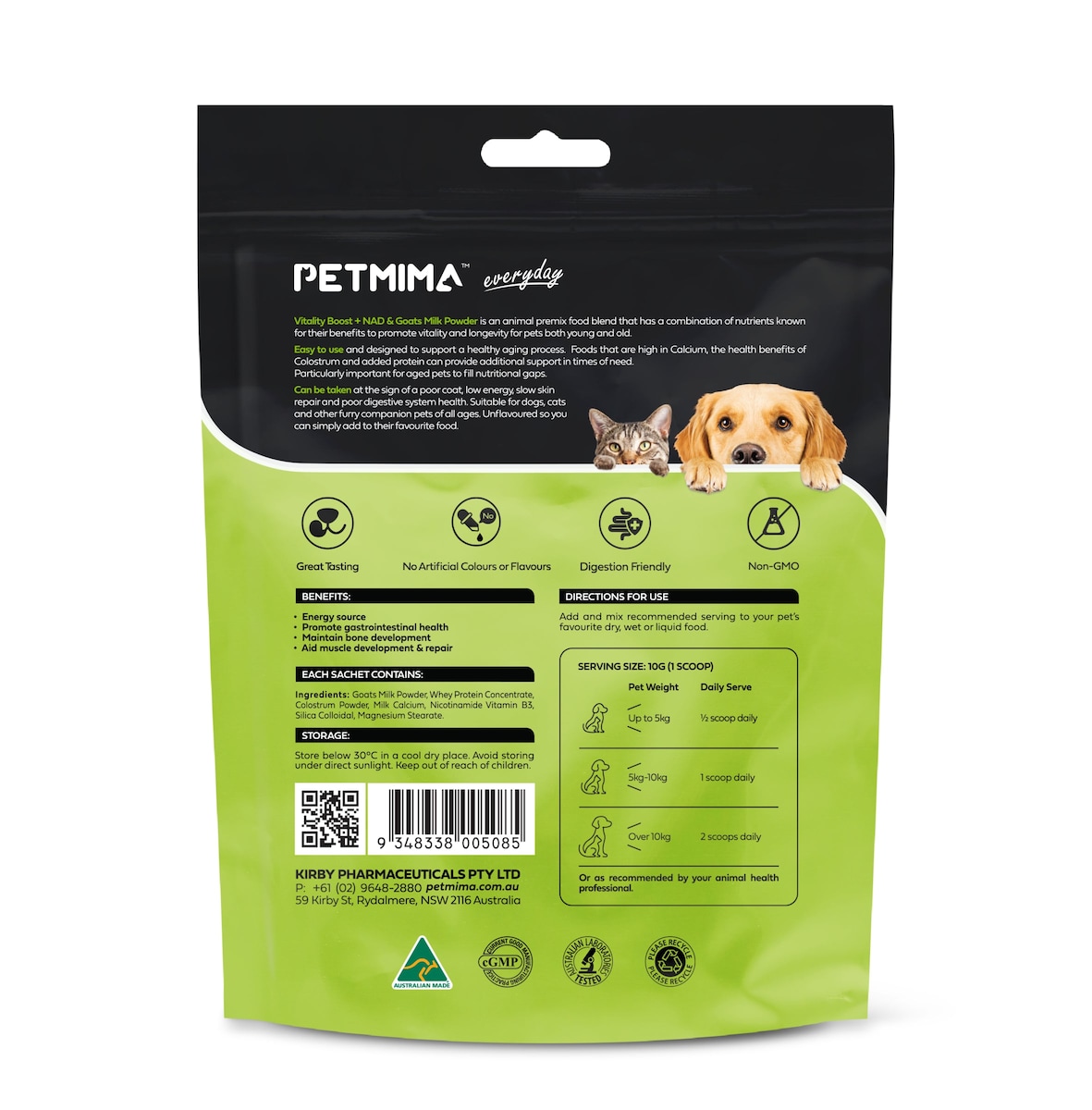 Petmima Vitality Boost + NAD & Goats Milk Powder 250g