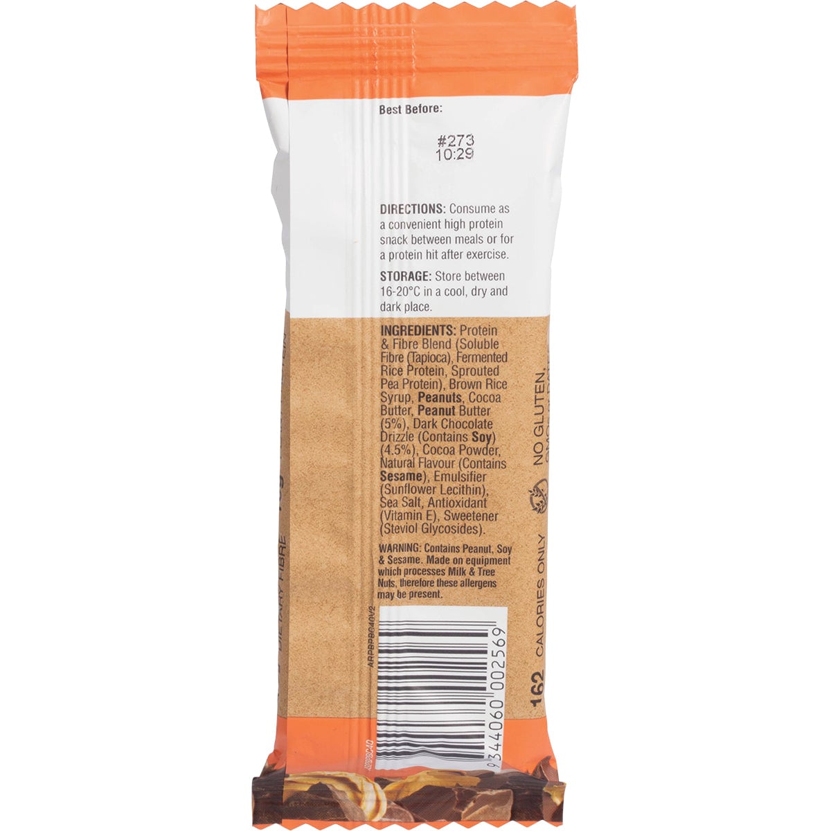 Amazonia Raw Plant Protein Bars Peanut Butter Choc Melt 10 x 40g