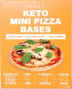 Snaxx One Minute Keto Mini Pizza Bases 4 x 30g
