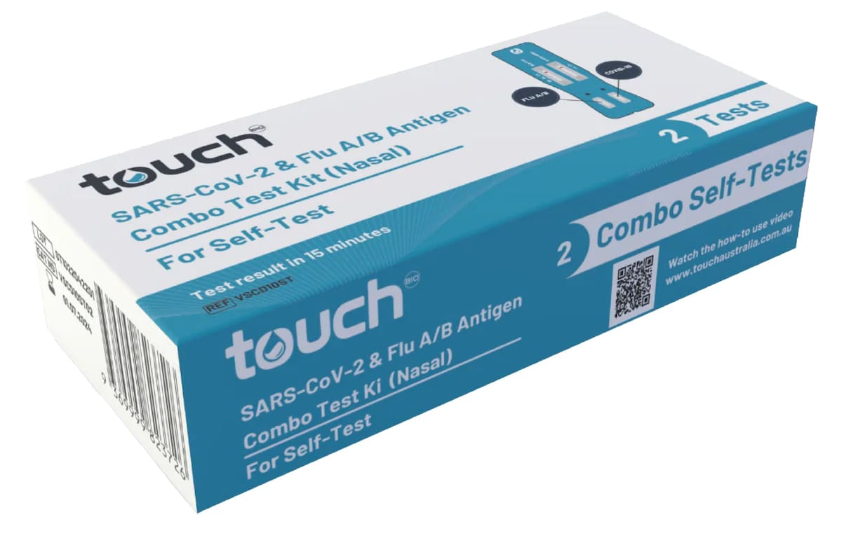 San Touchbio Covid Flu A B Rapid Antigen Combo Test Kit Pack